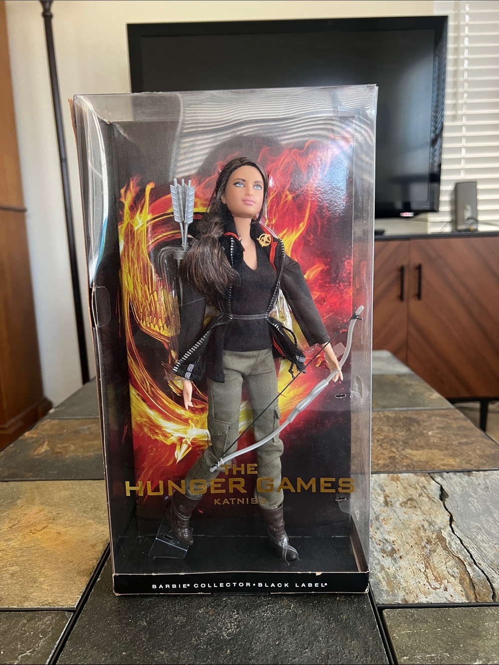 NIB 2012 Barbie Collector Black Label The Hunger Games Katniss Everdeen Doll